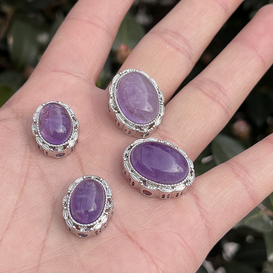 🌟【Wholesale Natural Amethyst Magic Box Charms】Bestselling DIY Semi-Finished Accessories for Bracelets & Necklaces - Aoao Toys